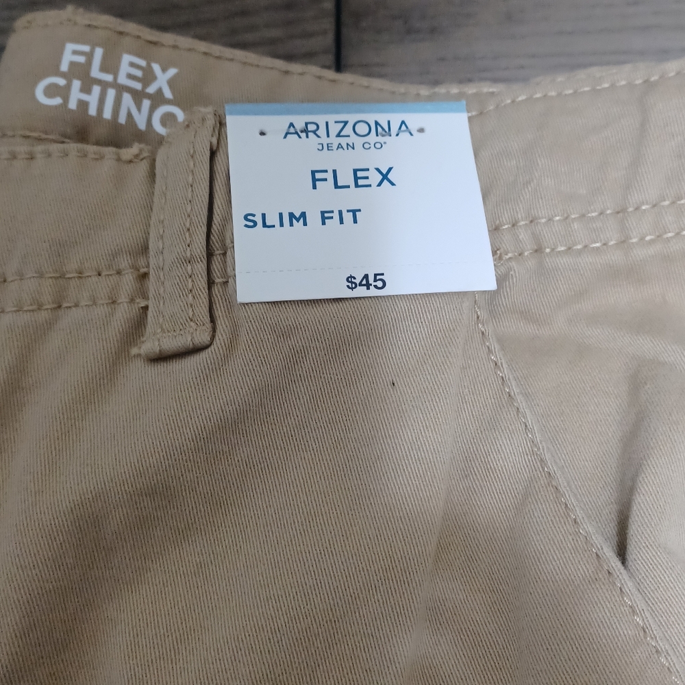 Boys Husky Slim Flex Khakis